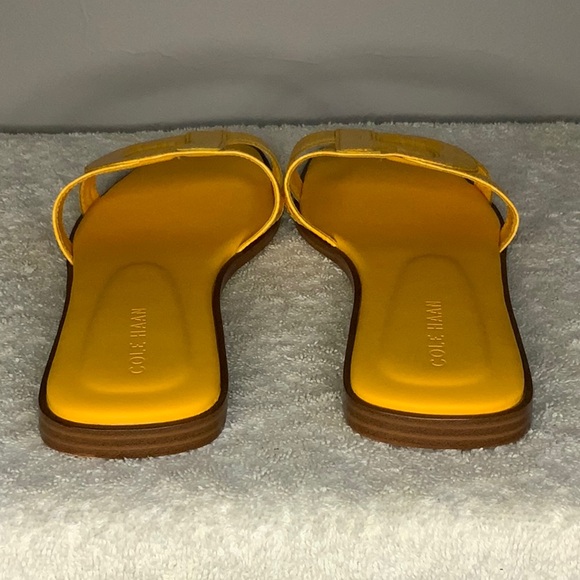NEW IN BOX Cole Haan Chrisee Slide Sandal in Saffron Leather (sz 9B) - Picture 5 of 7